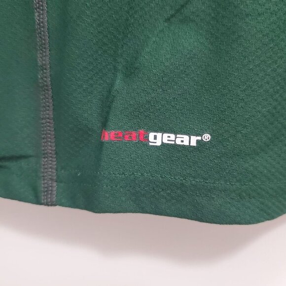 Under Armour UnderArmour Heat Gear Men's Dark Green Fitted‎ Athletic Top Size L - Picture 3 of 9